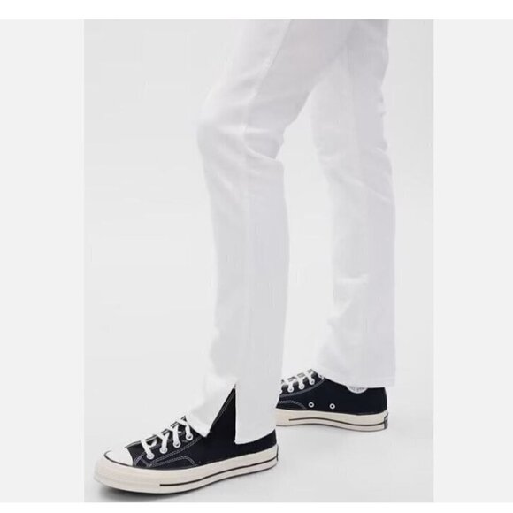 GAP High Rise Y2K Split Hem Vintage Slim Plus Size 18/34 White Jeans MSRP $80 - Picture 6 of 7